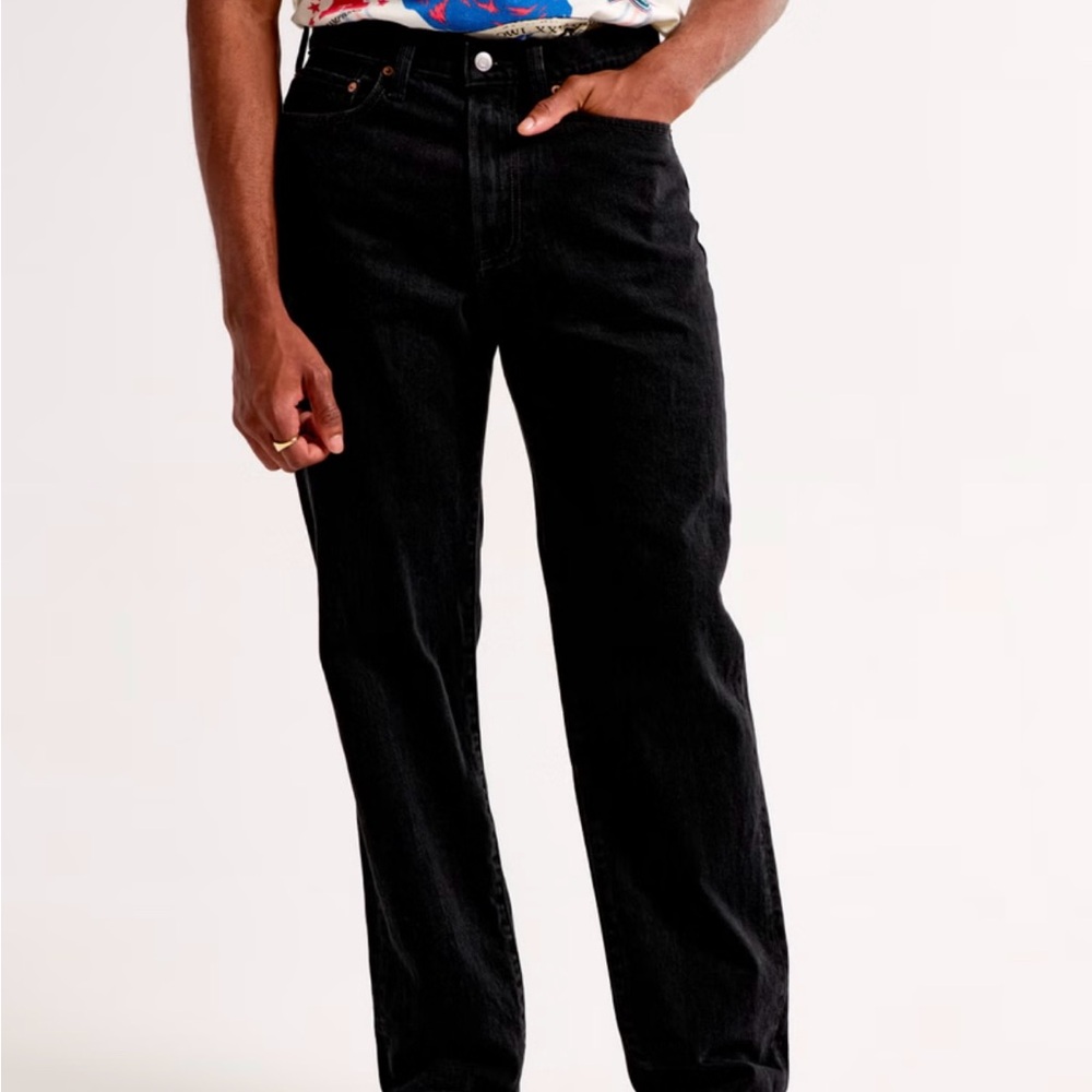 Black Denim Jeans A&F vintage stretch